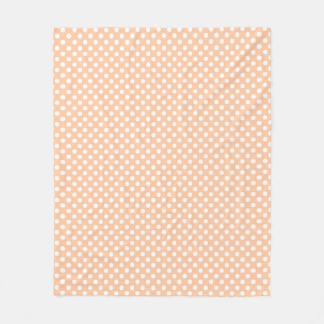 Manta Polar Peach Polkadots Profundo (Anverso)