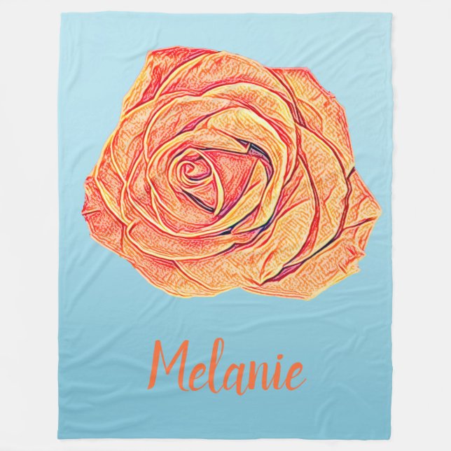 Manta Polar Peachy Tangerine Rosa (Anverso)