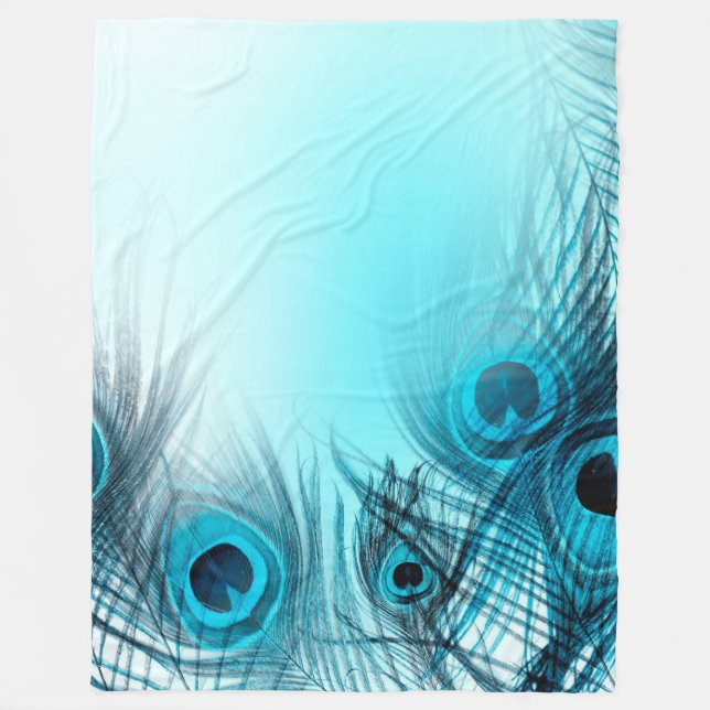 Manta Polar Peacock Feathers (Anverso)
