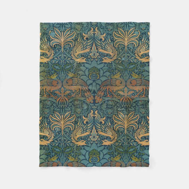 Manta Polar Peacock y Dragón, 1878 por William Morris (Anverso)