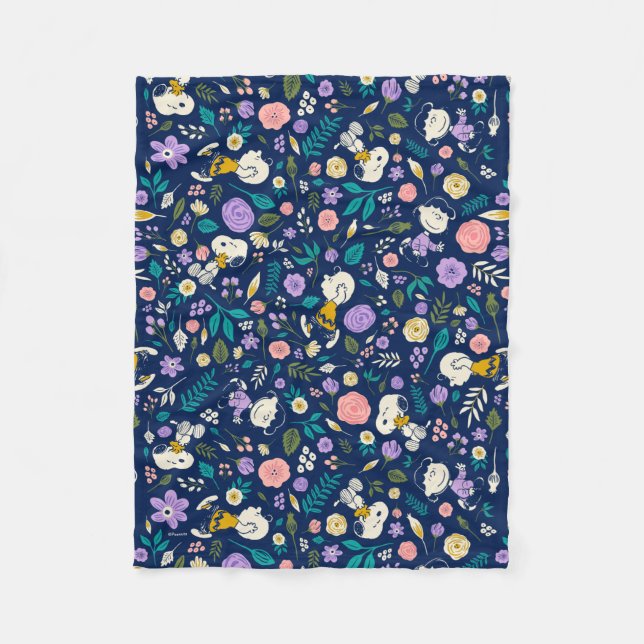 Manta Polar Peanuts In Bloom Pattern (Anverso)