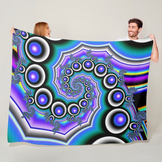 Manta Polar Pearl Spiral Fleece Blanket (In situ)