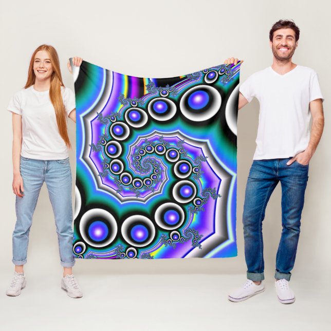 Manta Polar Pearl Spiral Fleece Blanket (In situ)
