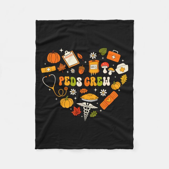 Manta Polar Peds Crew Nurse Fall Heart Pediatric Pumpkin Thank (Anverso)