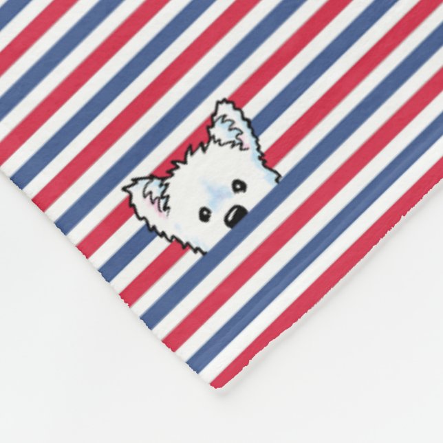 Manta Polar Peekaboo Westies KiniArt (Esquina)