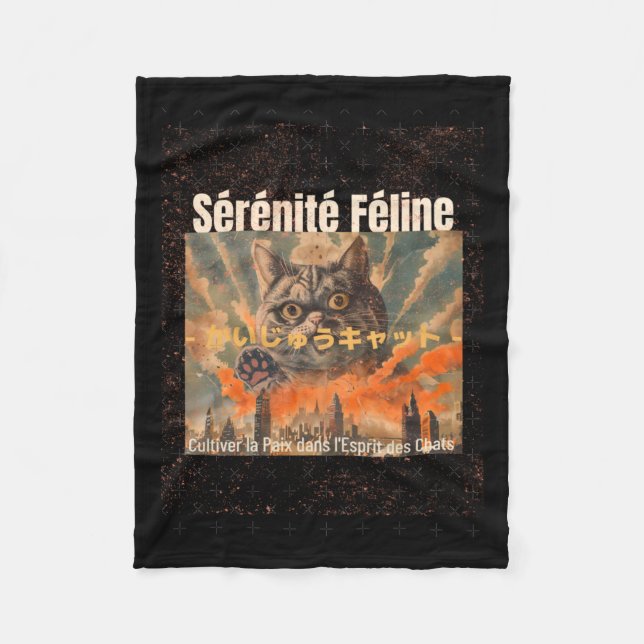 Manta Polar Pegatina De Copie De Meow Wellness (Anverso)