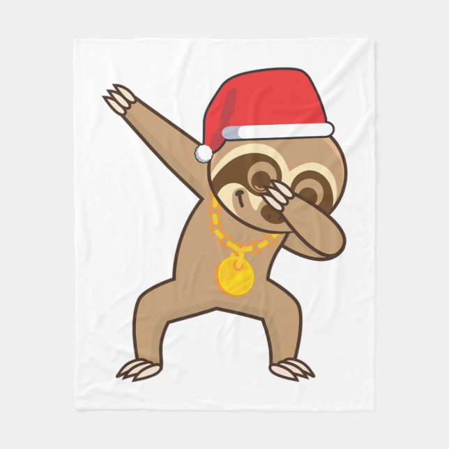 Manta Polar Pegatina Sloth Dab (Anverso)