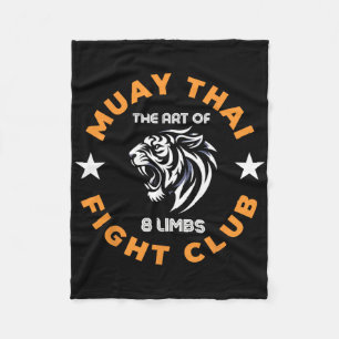 Manta Polar Pelea de Muay Thai Mma Tatuaje Rugido de Tigre Kic