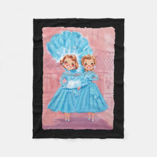 Manta Polar Película de Navidades blancos de las hermanas Paja