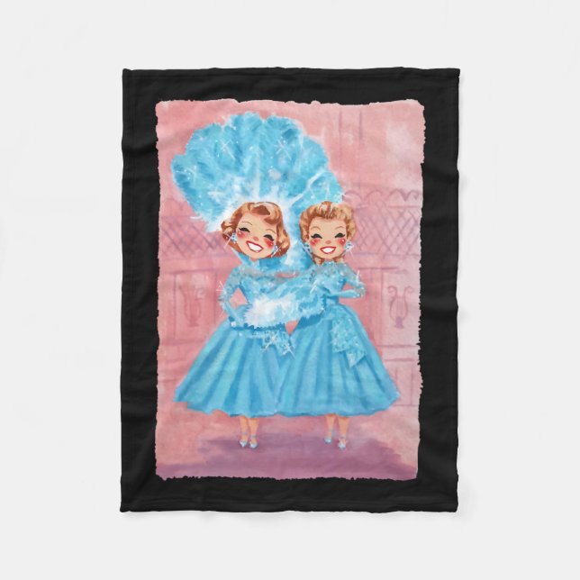 Manta Polar Película de Navidades blancos de las hermanas Paja (Anverso)