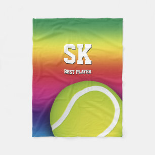 Manta Polar Pelota de tenis verde personalizada