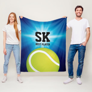 Manta Polar Pelota de tenis verde personalizada de las