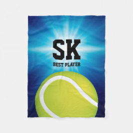 Manta Polar Pelota de tenis verde personalizada de las