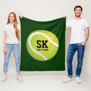 Manta Polar Pelota de tenis verde personalizada de las