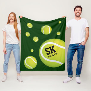 Manta Polar Pelotas de tenis verdes personalizadas