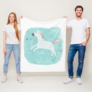 Manta Polar Pelotón mágico del unicornio - haga un deseo