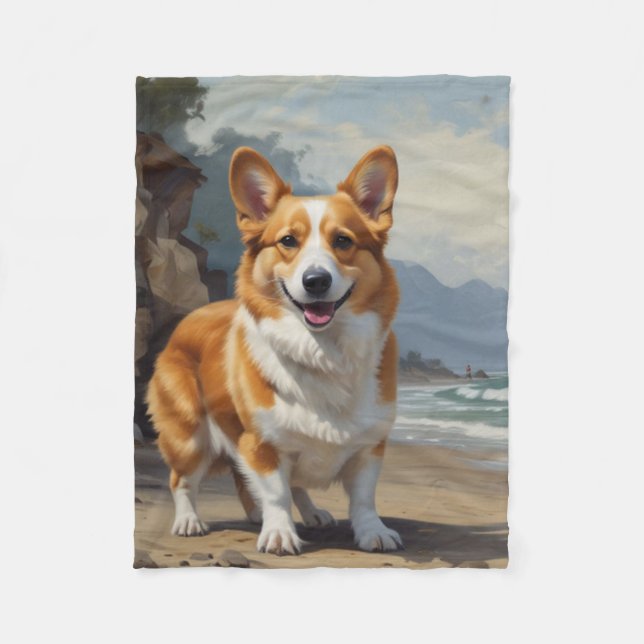 Manta Polar Pembroke Corgi (Anverso)