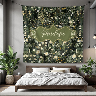 Manta Polar Penelope Dark Daisy Floral