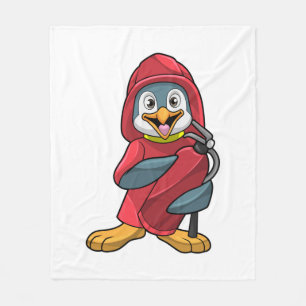 Manta Polar Penguin as Firefighter with Extinguisher