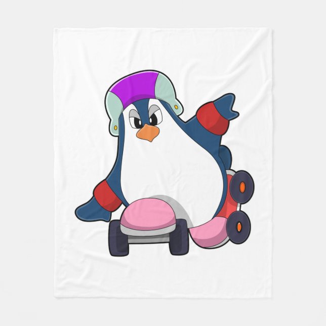 Manta Polar Penguin as Inline Skater with Inline Skates (Anverso)