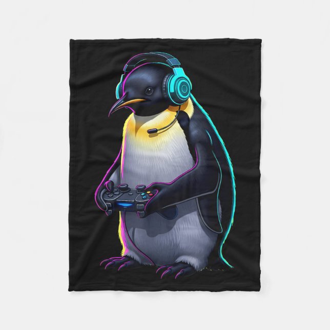 Manta Polar Penguin Gaming Animal Video Games Funny Penguin  (Anverso)