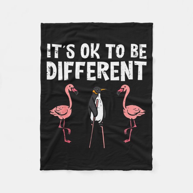 Manta Polar Penguin Its Okay To Be Different Flamingo Men Wome (Anverso)