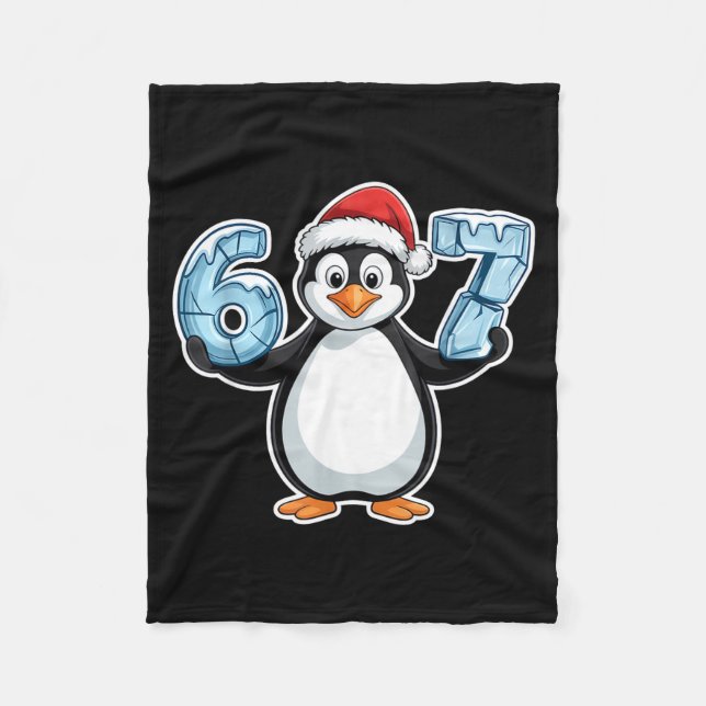 Manta Polar Penguin Santa Hat 67 Icy Numbers Christmas Birthda (Anverso)