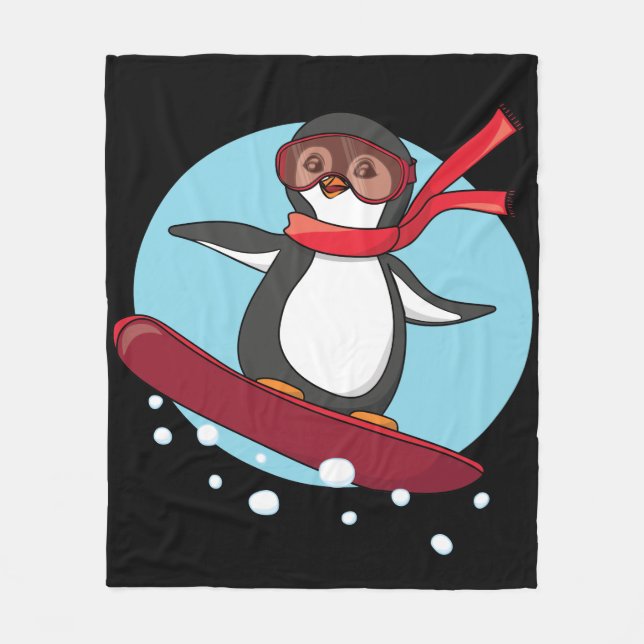 Manta Polar Penguin Snowboarding (Anverso)