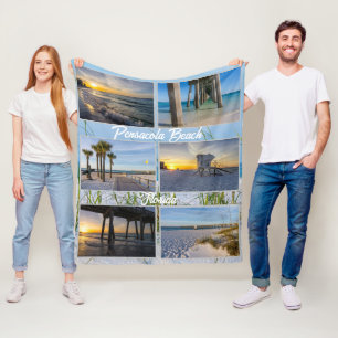 Manta Polar Pensacola Beach Florida Fleece Blanket