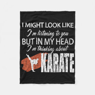 Manta Polar Pensando en Karate Funny Artes Marciales Black Bel