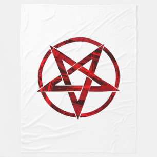 Manta Polar Pentagrama del Diablo Rojo