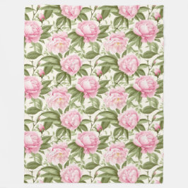 Manta Polar Peonies rosados