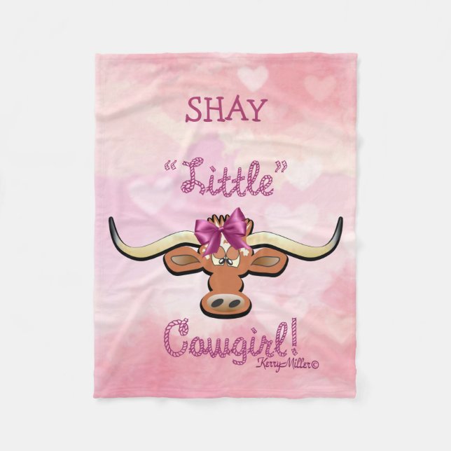 Manta Polar Pequeña Cowgirl Fleece Blanket (Anverso)