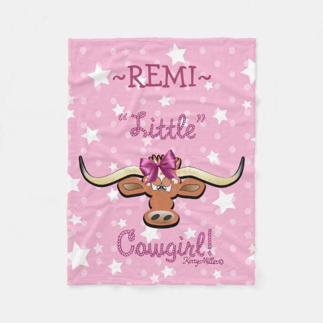 Manta Polar Pequeña Cowgirl Fleece Blanket (Anverso)
