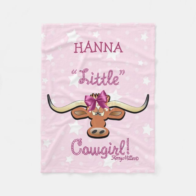 Manta Polar Pequeña Cowgirl Fleece Blanket (Anverso)