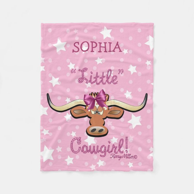 Manta Polar Pequeña Cowgirl Fleece Blanket (Anverso)
