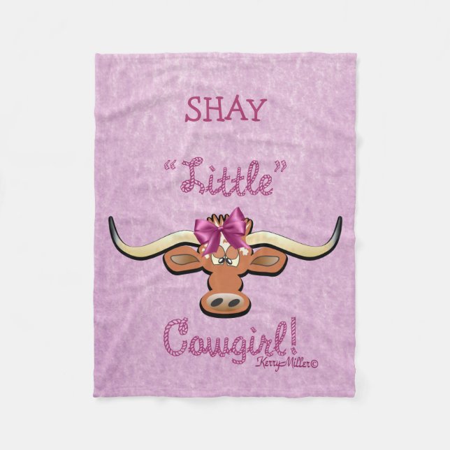 Manta Polar Pequeña Cowgirl Fleece Blanket (Anverso)