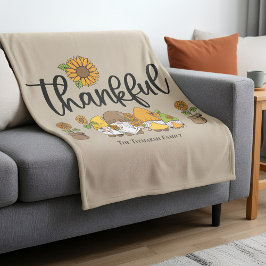 Manta Polar Pequeña familia de girasoles agradecidos