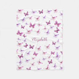 Manta Polar Pequeña Mariposa Primer Nacimiento Niña