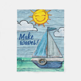 Manta Polar Pequeña playa de personalizado Fleece Blanket Drif