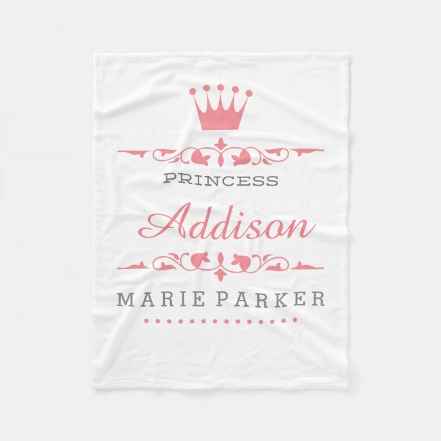 Manta Polar Pequeña princesa Fleece Blanket (Anverso)