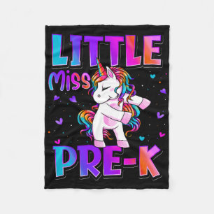 Manta Polar Pequeña Señorita Unicornio Pre-k De Regreso A La E