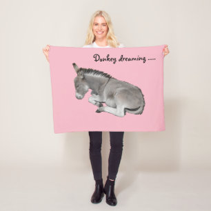 Manta Polar Pequeña y pequeña tontería de burro en rosa