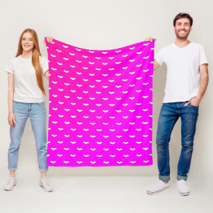 Manta Polar Pequeñas bazas blancas rosadas