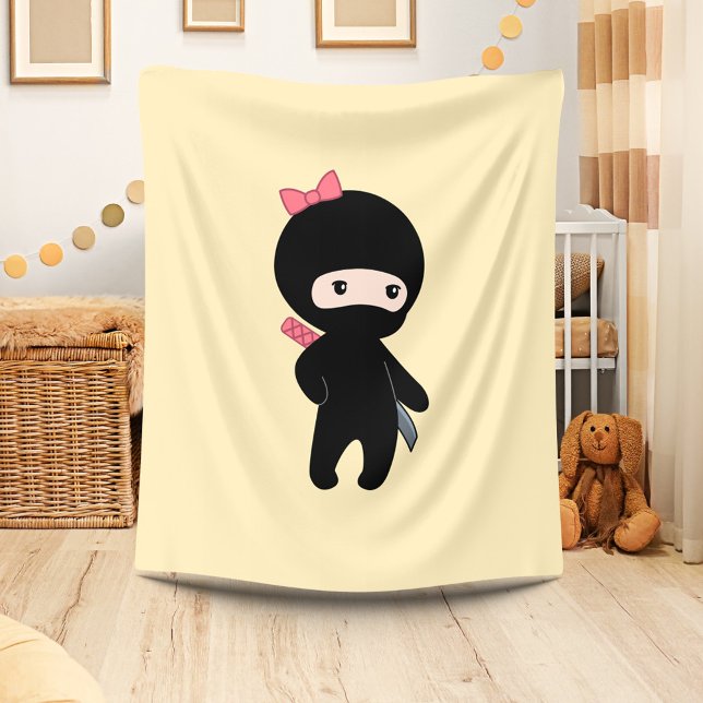 Manta Polar Pequeño Chica Ninja En Amarillo (Subido por el creador)