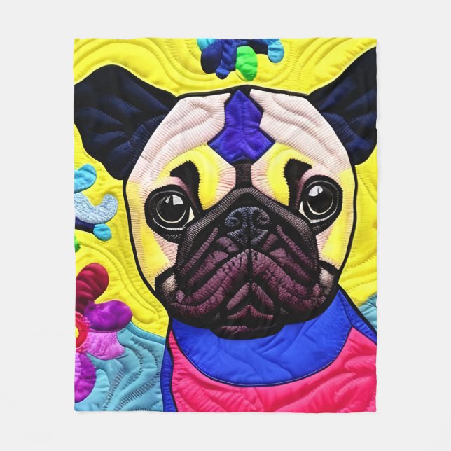 Manta Polar Pequeño Cocito De Cachorro Como Diseño (Anverso)