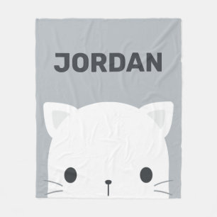 Manta Polar Pequeño gato con nombre personalizado