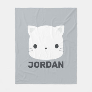 Manta Polar Pequeño gato con nombre personalizado