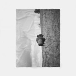 Manta Polar Pequeño morado norteamericano negro y blanco