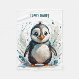 Manta Polar Pequeño pingüino personalizado